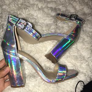 charlotte russe shiny chunky heel